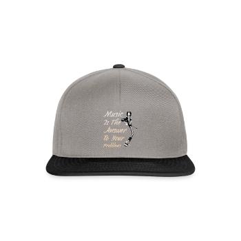 Music Is The Answer - Snapback Cap - graphite/black - Front