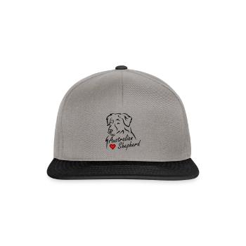 Australian Shepherd❤ - Snapback Cap - graphite/black - Front