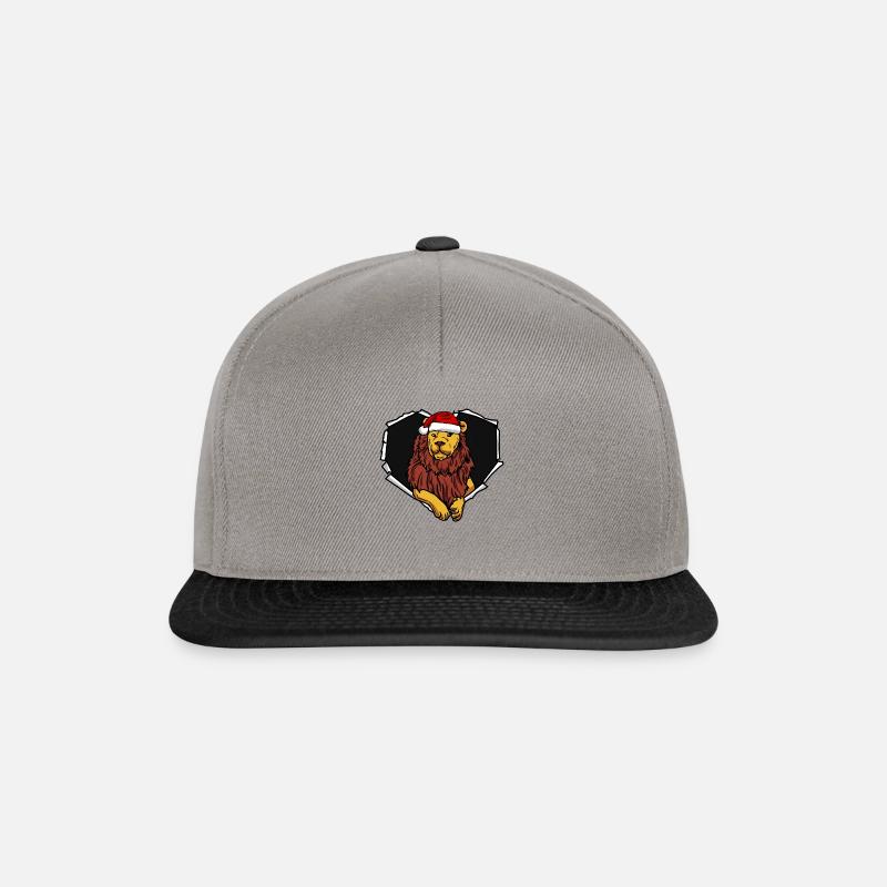 Bouchon perforé déchiré par fissure de lion - Casquette snapback - gris graphite/noir
