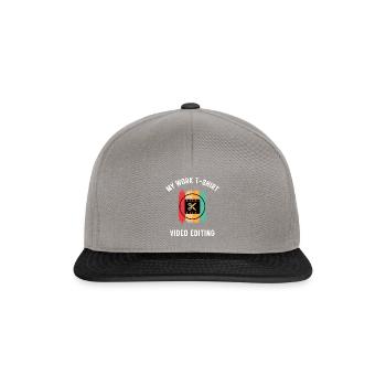 Video Editor Work T-Shirt - Snapback Cap - graphite/black - Front
