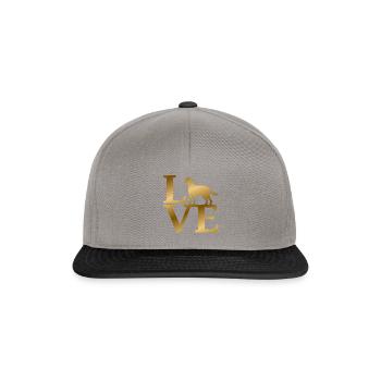Love Labrador Retriever - Snapback Cap - Graphit/Schwarz - Vorne