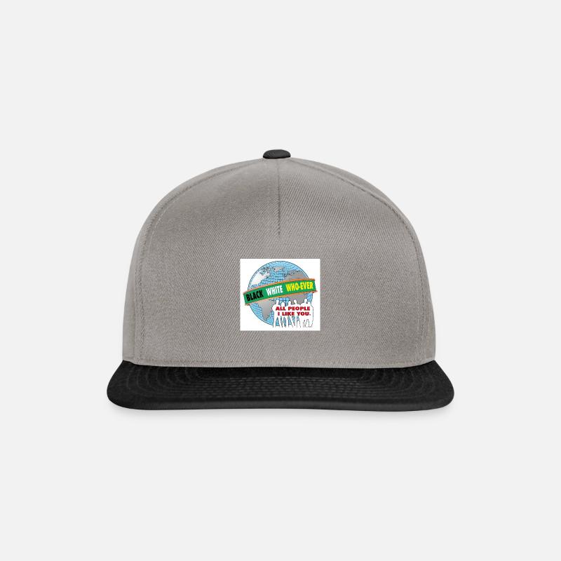 WHO EVER - Snapback Cap - graphite/black