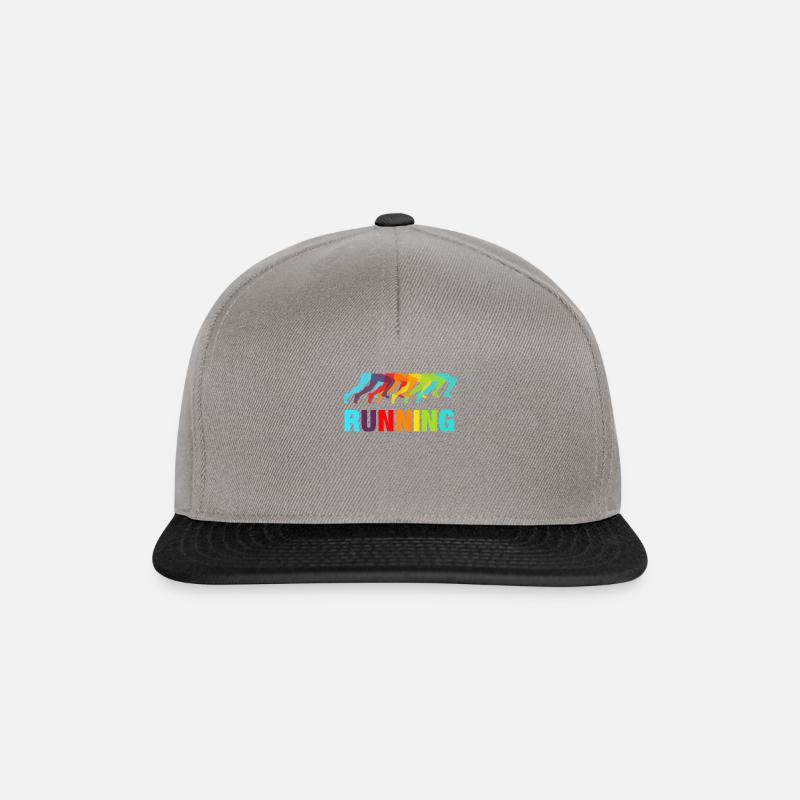 laufen joggen sport geschenk geschenkidee - Snapback Cap - Graphit/Schwarz
