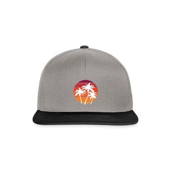 Strand Beach Summer Feeling Ferien Urlaub Reise - Snapback Cap - Graphit/Schwarz - Vorne
