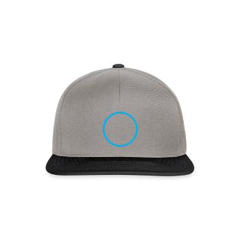 Minimalistischer blauer kreis - Snapback Cap - Graphit/Schwarz - Vorne