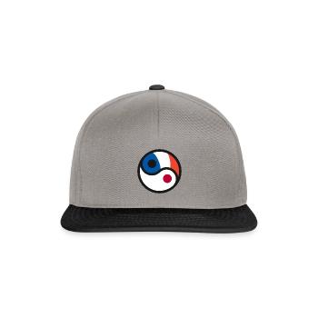 Yin & Yang - Japan & France - Snapback Cap - graphite/black - Front