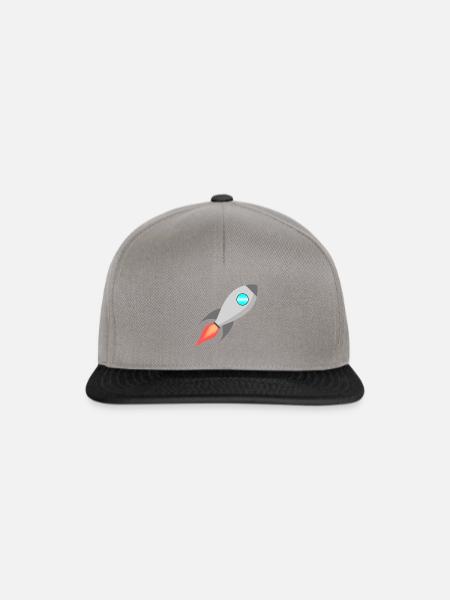 Rakete Rocket space Raumfahrt - Snapback Cap - Graphit/Schwarz
