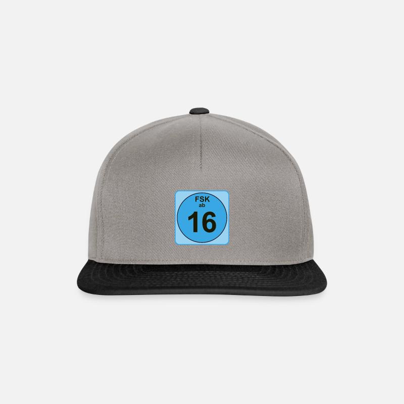 FSK ab 16 - Snapback Cap - Graphit/Schwarz