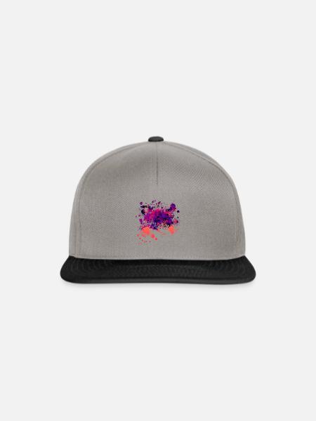 Farbspritzer Farbverlauf Bry - Snapback Cap - Graphit/Schwarz