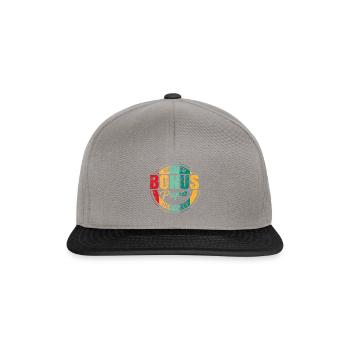 Stiefpapa Bonus Papa Vatertag Stiefvater Männertag - Snapback Cap - Graphit/Schwarz - Vorne