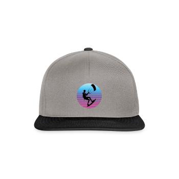 Kite Kitesurfing Kitesurfer Kiten Men - Snapback Cap - graphite/black - Front