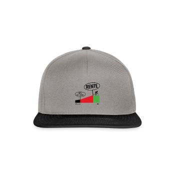 Rente Fahrrad originelles Rentner Shirt Radfahrer - Snapback Cap - Graphit/Schwarz - Vorne
