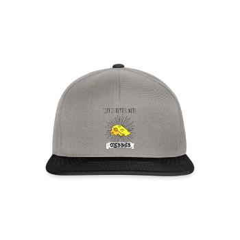 Fromage Suisse Hollande Cadeau Gouda Emmental - Casquette snapback - gris graphite/noir - Devant