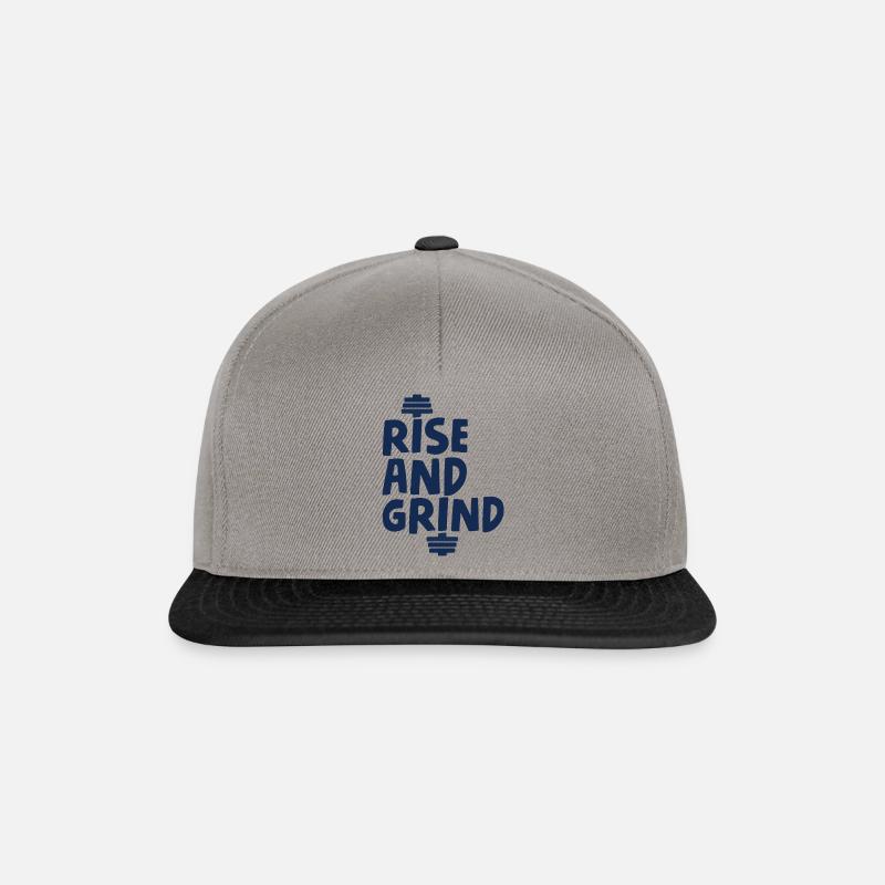 Rise and Grind Dumbell - Snapback Cap - graphite/black