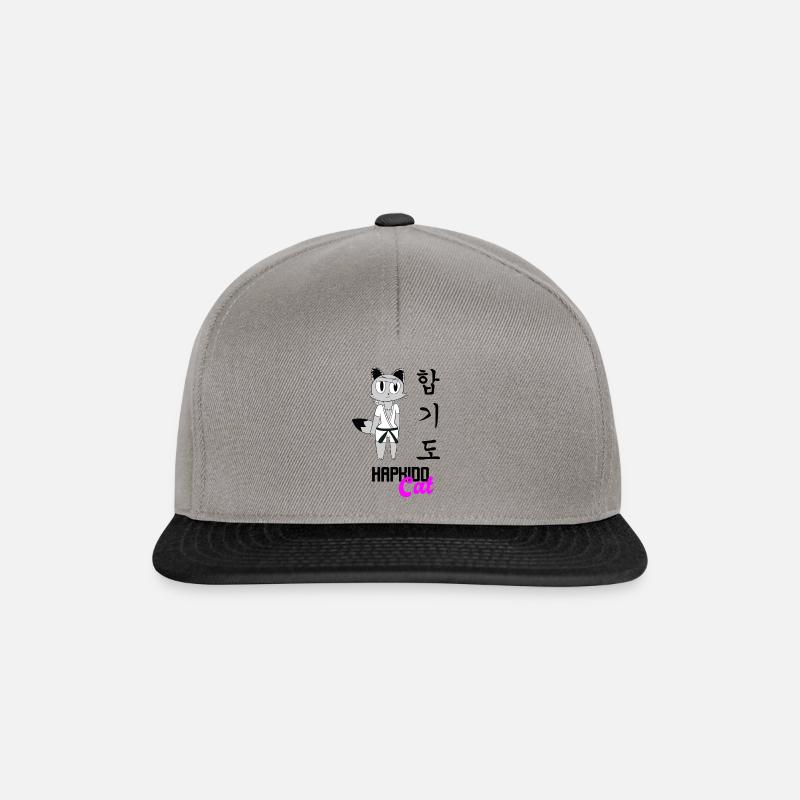 Hapkido Chat - Casquette snapback - gris graphite/noir