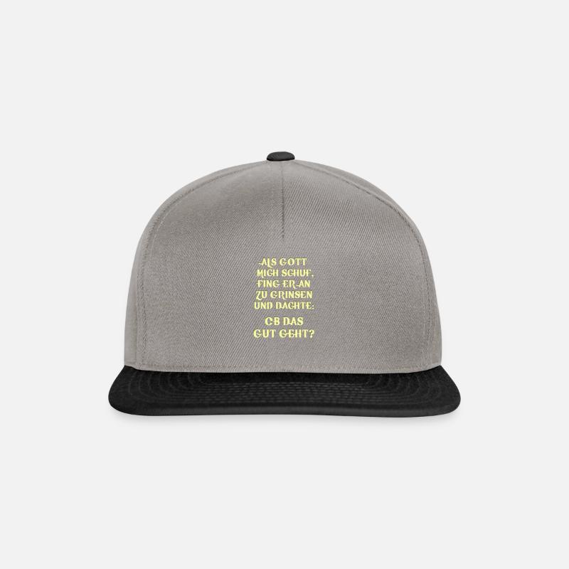 Spruch Gott - Snapback Cap - Graphit/Schwarz