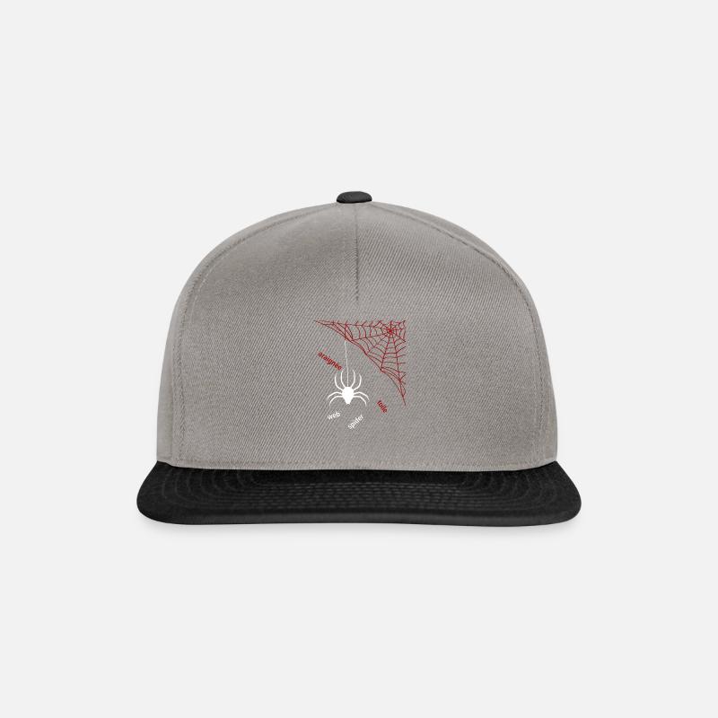 Spinnennetz - Snapback Cap - Graphit/Schwarz