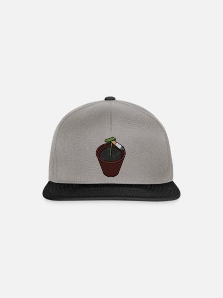Venus Flytrap with Cigarette - Snapback Cap - Graphit/Schwarz