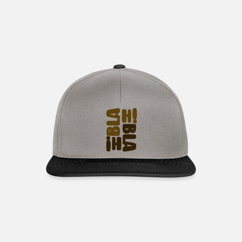 blah blah marron - Casquette snapback - gris graphite/noir