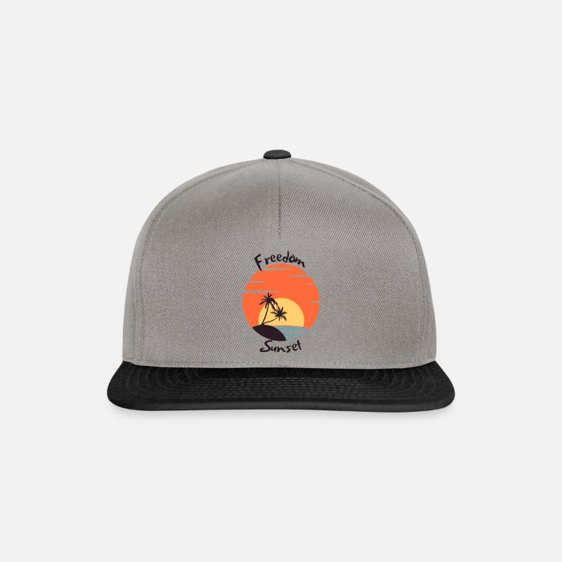 Liberté couché de soleil - Casquette snapback - gris graphite/noir