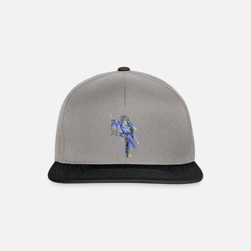 Stained parrot - Snapback Cap - graphite/black