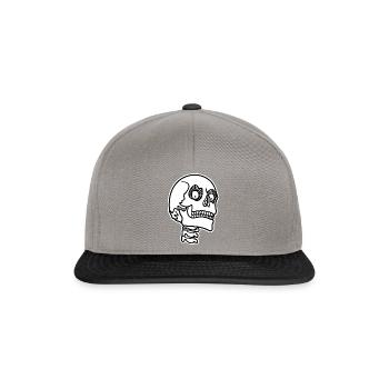 Creepy Skull Skull Skull Skeleton Halloween Skull - Snapback Cap - graphite/black - Front