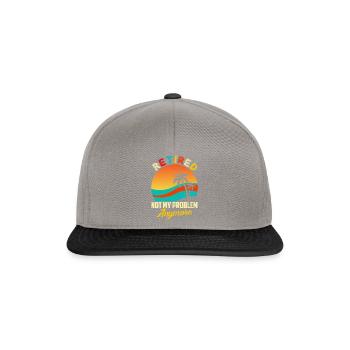 Renter lustiger Spruch, nicht mehr mein Problem - Snapback Cap - Graphit/Schwarz - Vorne