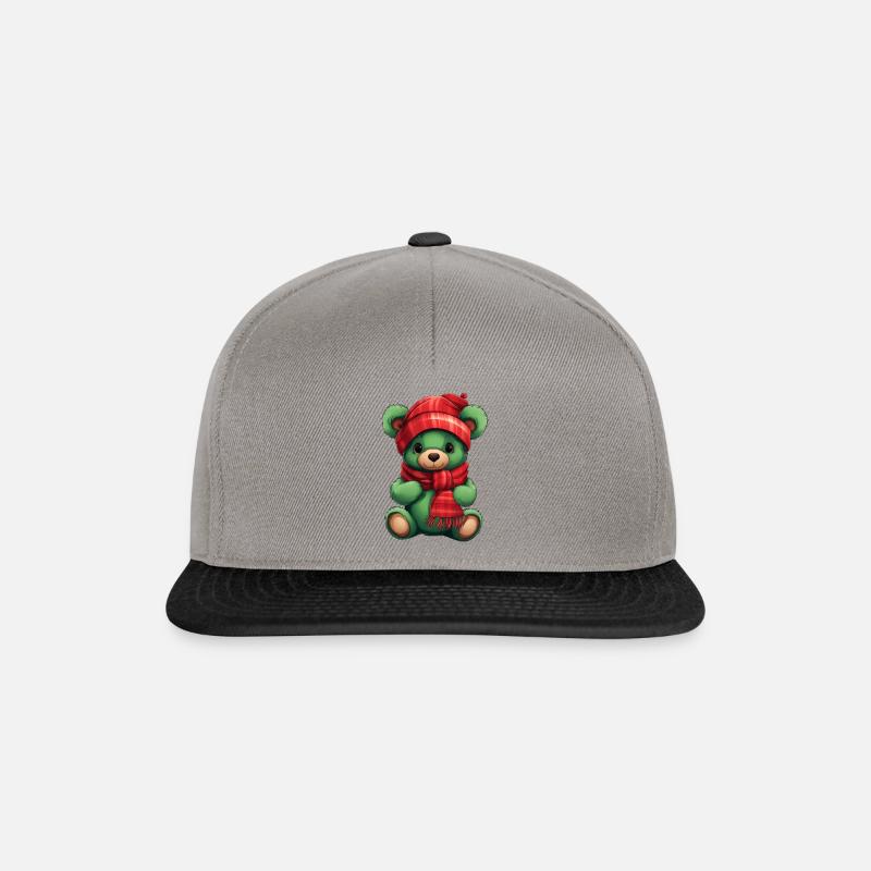 Winter Teddy Bear - Snapback Cap - graphite/black