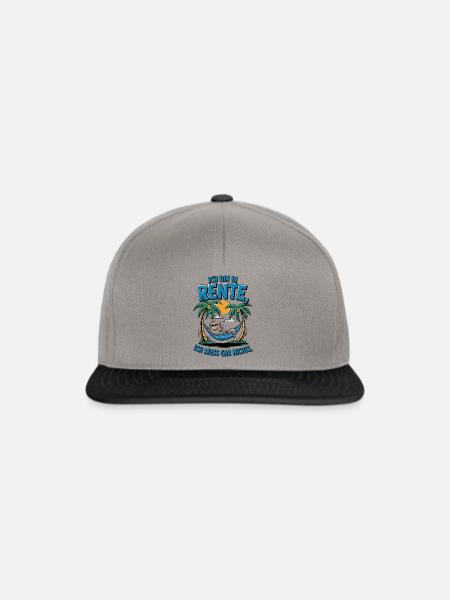 Ich Bin In Rente, Ich Muss Gar Nichts - Snapback Cap - Graphit/Schwarz
