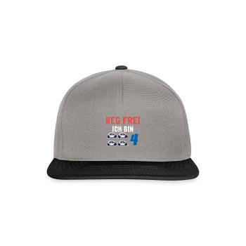 Kindergeburtstag Polizist 4 Jahre Kinder Polizei - Snapback Cap - Graphit/Schwarz - Vorne