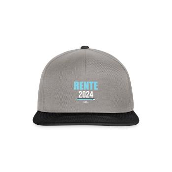 Rentner 2024 Ruhestand 2024 Der Countdown läuft - Snapback Cap - Graphit/Schwarz - Vorne
