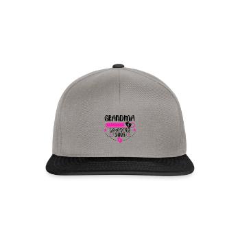 2023 Großmutter, werdende Oma 2023, 2023 Oma - Snapback Cap - Graphit/Schwarz - Vorne