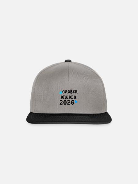 Werdender Großer Bruder 2026 Herzen - Snapback Cap - Graphit/Schwarz