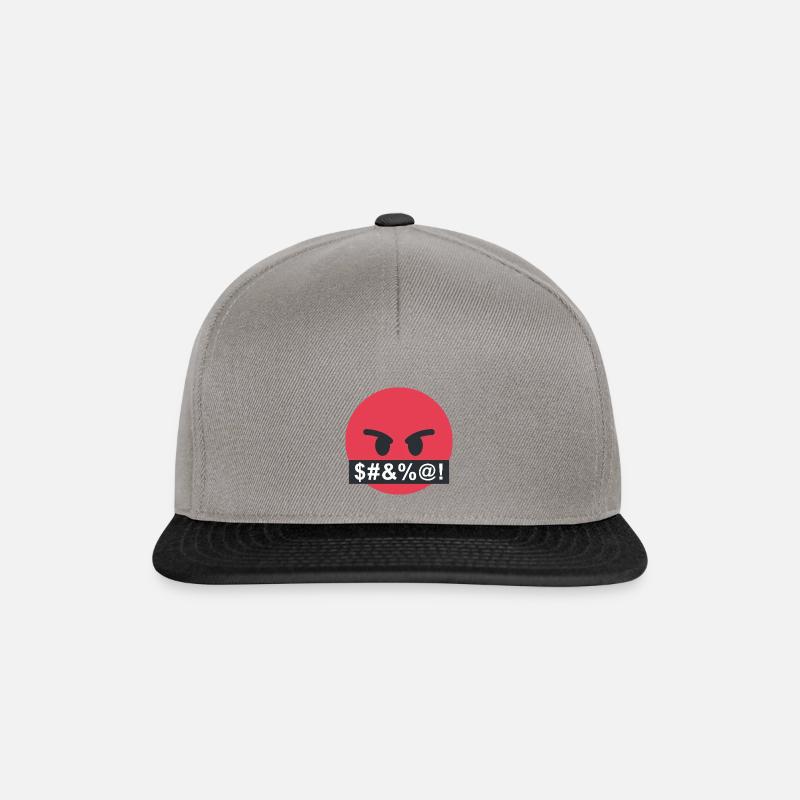 Angry face - Snapback Cap - graphite/black