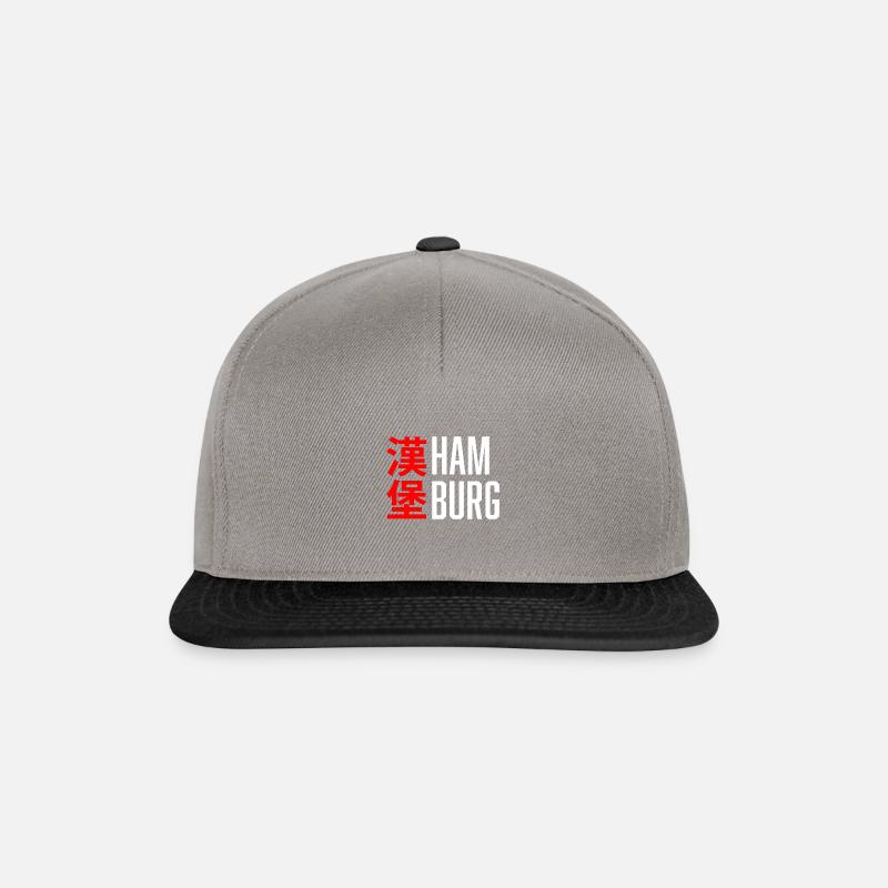 Chinesisch Hamburg - Snapback Cap - Graphit/Schwarz