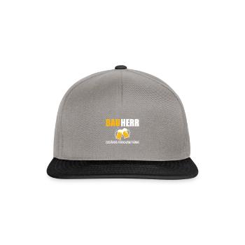 Bauherr Bier Hausbau Eigenheim Richtfest 2022 - Snapback Cap - Graphit/Schwarz - Vorne