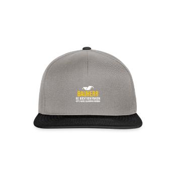Bauherr Hausbau Eigenheim Richtfest 2022 - Snapback Cap - Graphit/Schwarz - Vorne