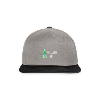 Pfefferminz Likör Pfeffi Vatertag Sauf - Snapback Cap - Graphit/Schwarz - Vorne