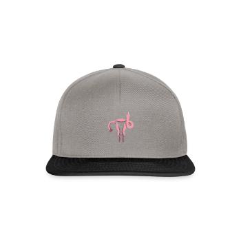 Utérus Montre le majeur - Casquette snapback - gris graphite/noir - Devant