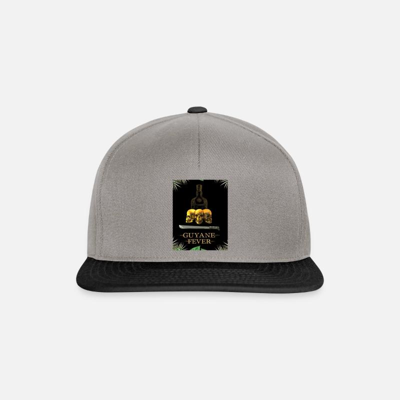Guyana-Fieber ODER Totenkopf & Machete 01 - Snapback Cap - Graphit/Schwarz