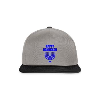 HAPPY HANUKKAH - Snapback Cap - Graphit/Schwarz - Vorne