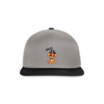 Piratenhund - Snapback Cap - Graphit/Schwarz - Vorne