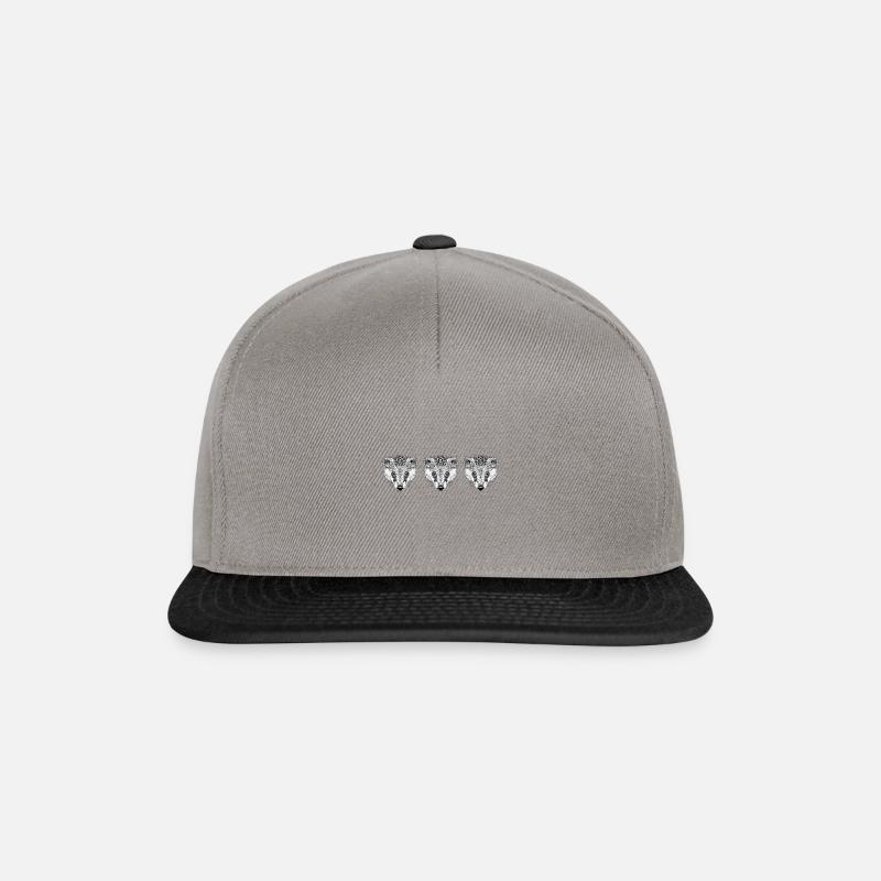 badger badger badger mandala - Snapback Cap - graphite/black