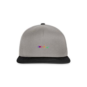 Herzschlag Geländelauf Läuferin - Canicross - Hund - Snapback Cap - Graphit/Schwarz - Vorne