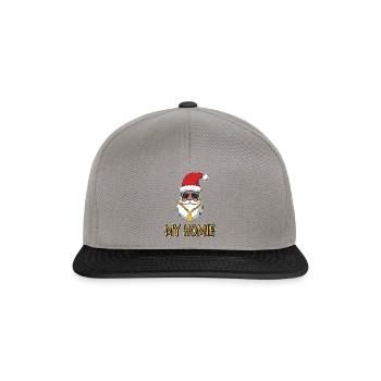 Gangsta Santa ist mein Weihnachts-Homeboy-Geschenk - Snapback Cap - Graphit/Schwarz - Vorne