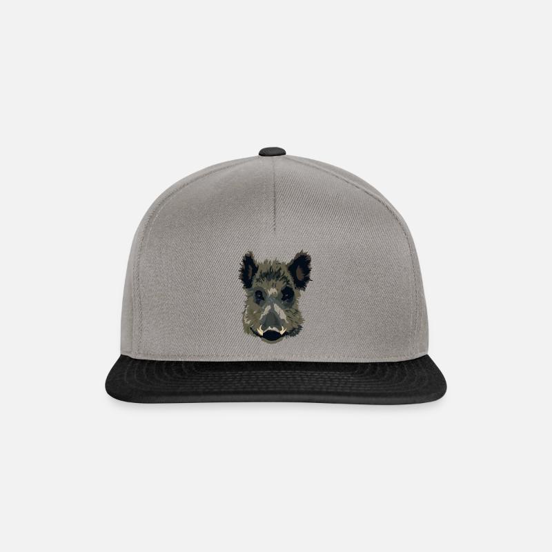 Wildschwein - Snapback Cap - Graphit/Schwarz