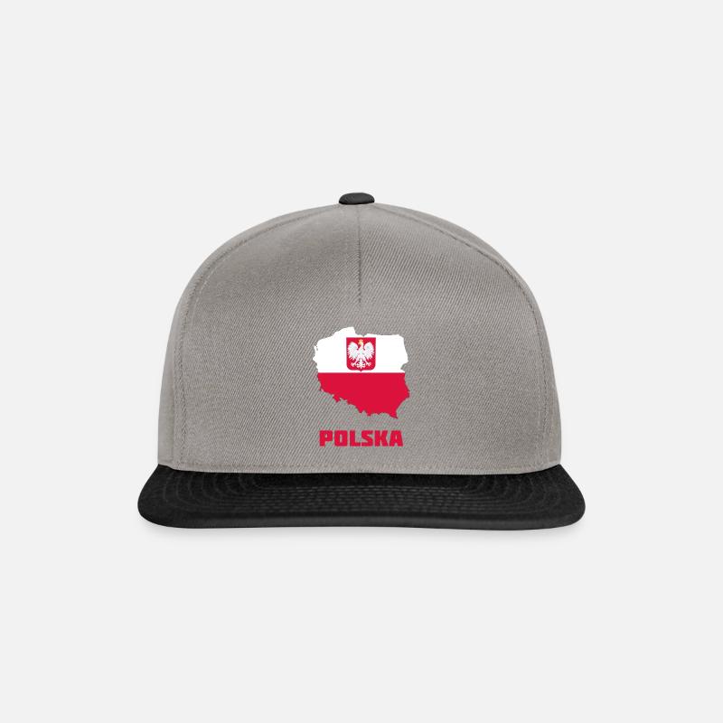 Polska - Casquette snapback - gris graphite/noir