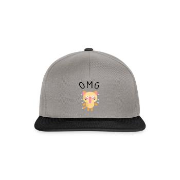Chat d'amour, cadeau, location, chat - Casquette snapback - gris graphite/noir - Devant