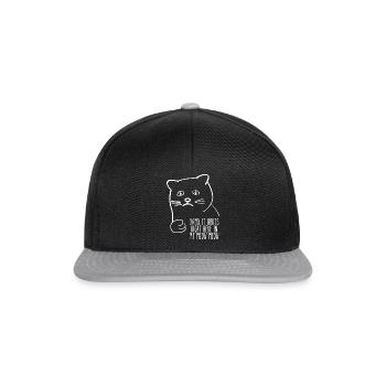 damn it hurts right here in my meow meow weiss - Snapback Cap - black/grey - Front