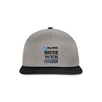 Ich bin Webdesigner Internet Web-Entwickler - Snapback Cap - Graphit/Schwarz - Vorne